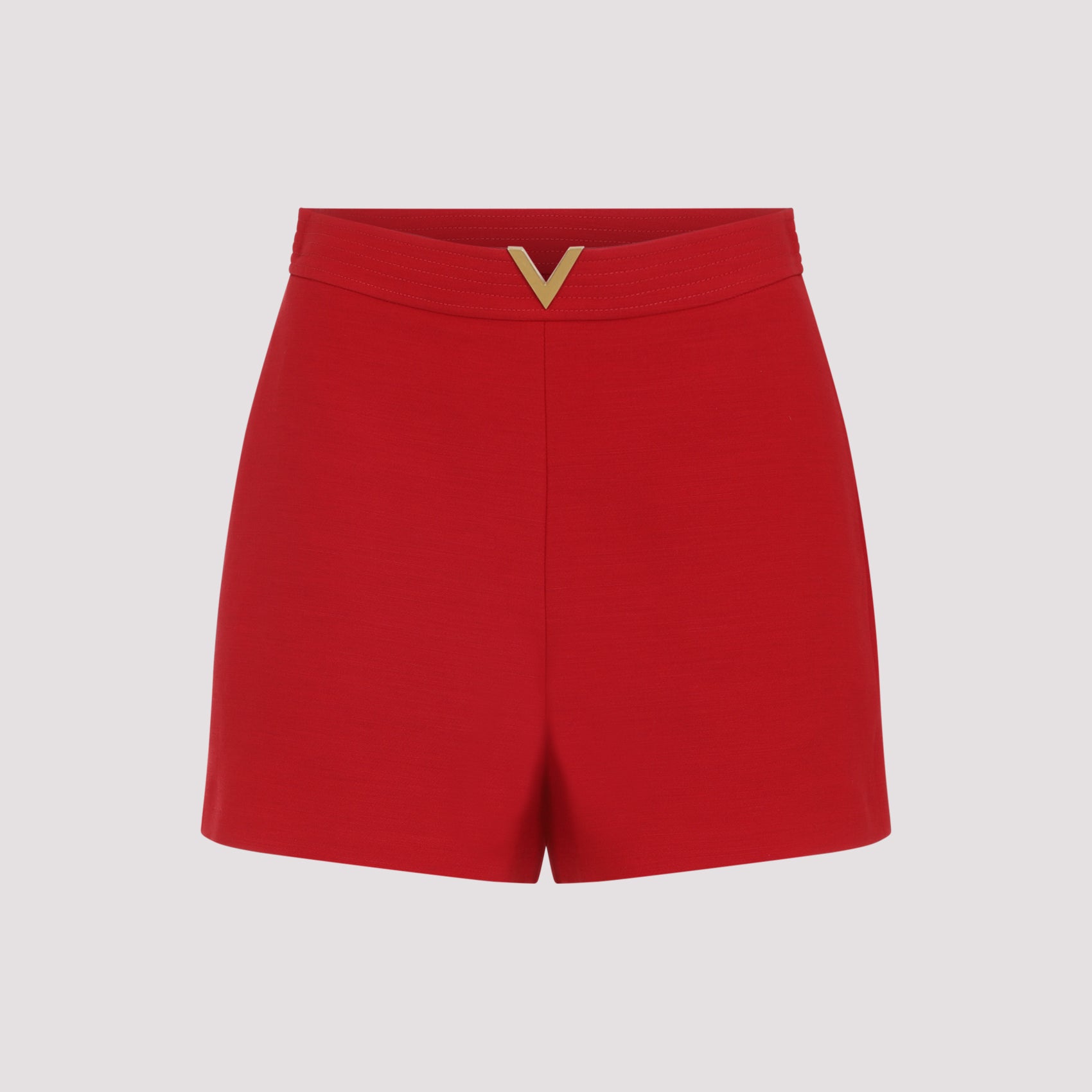 Wool Bermuda Red Virgin Silk Short