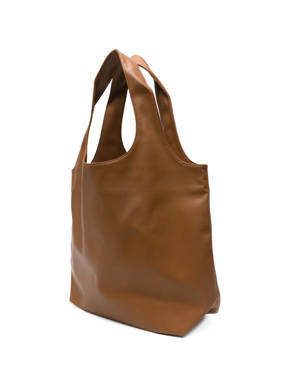 Tote Ninon Brown Polyurethane Bag