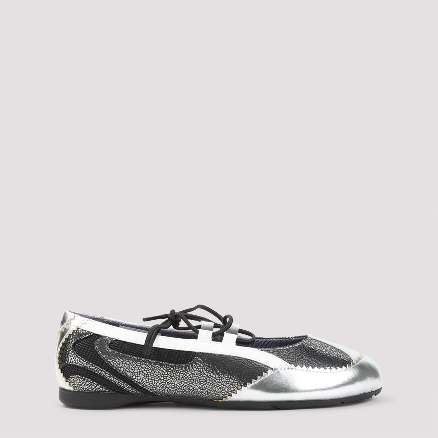 D-Mile Ballerinas Black Polyester Shoe