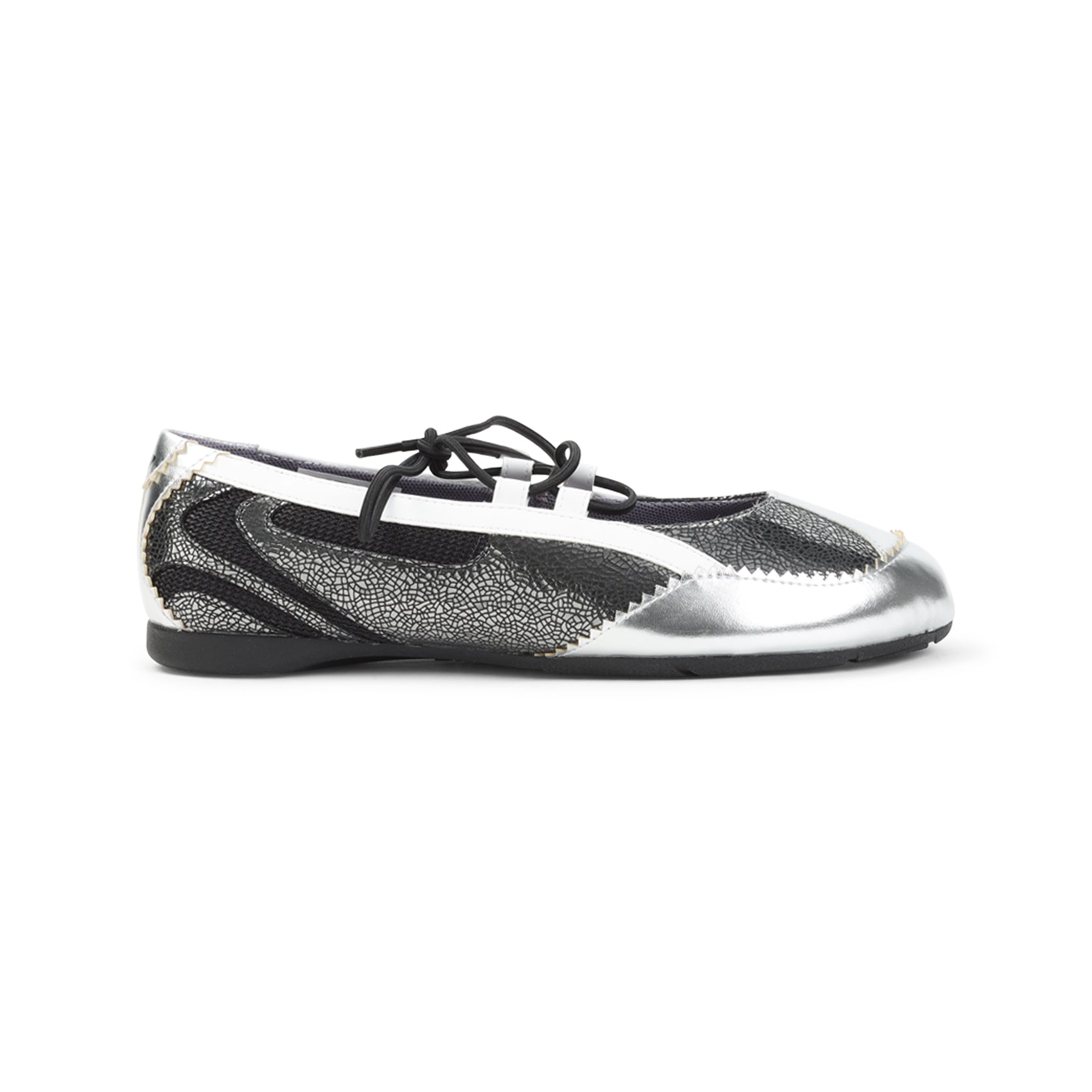 D-Mile Ballerinas Black Polyester Shoe