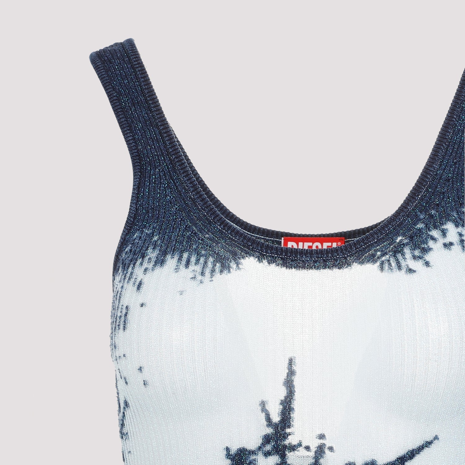 Tops Blue Cotton Metallised Fiber Top