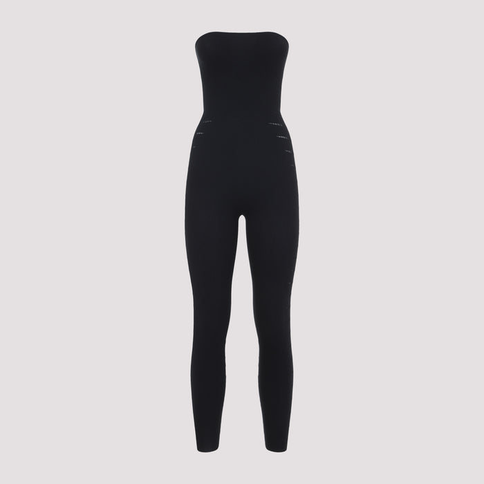 Slash Jumpsuit Black Polyamide Elastane Dress