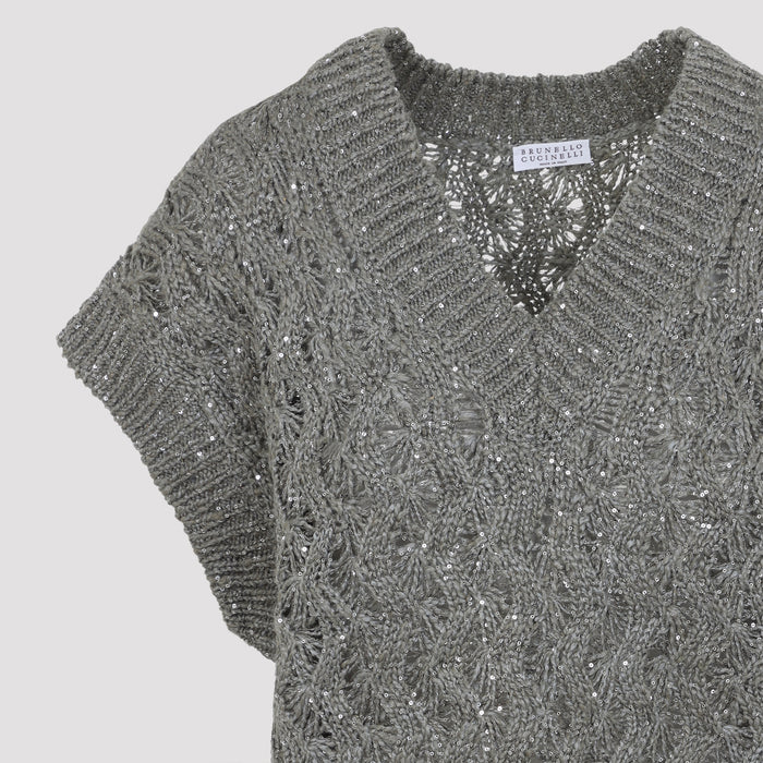 V-neckline Sweater Green
