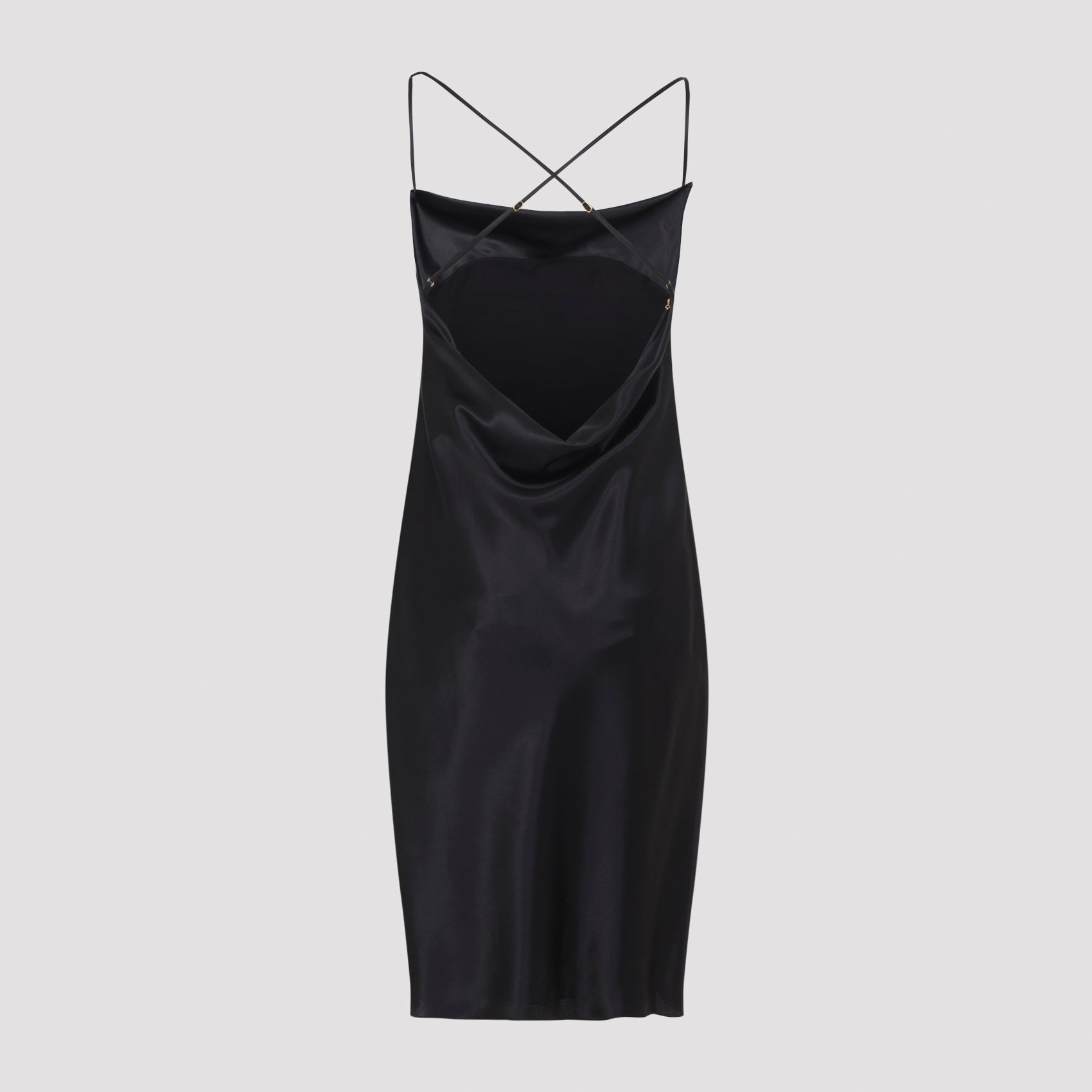 Silk Mini Dress Black