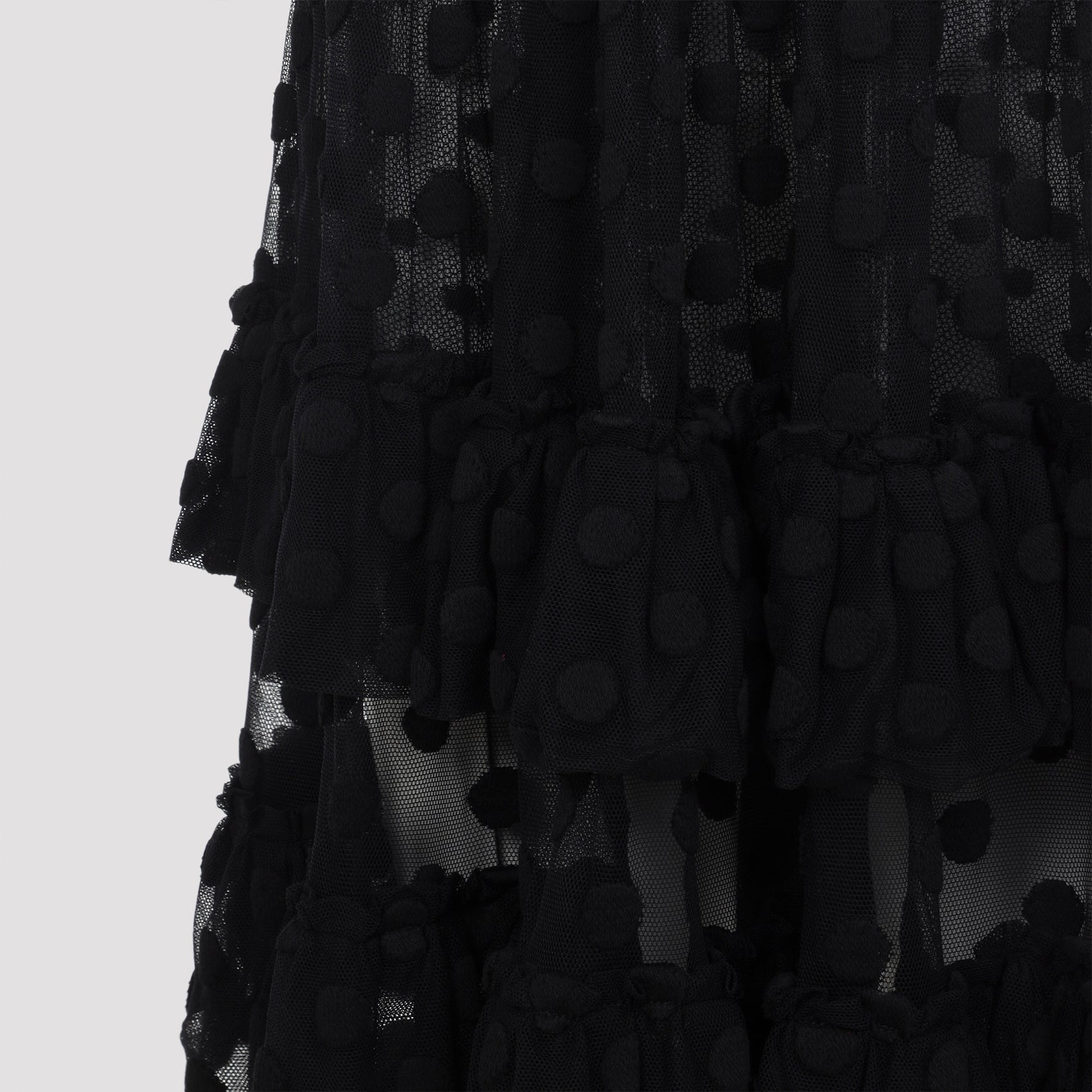 Dally Midi Dress Black Cotton Polyamide