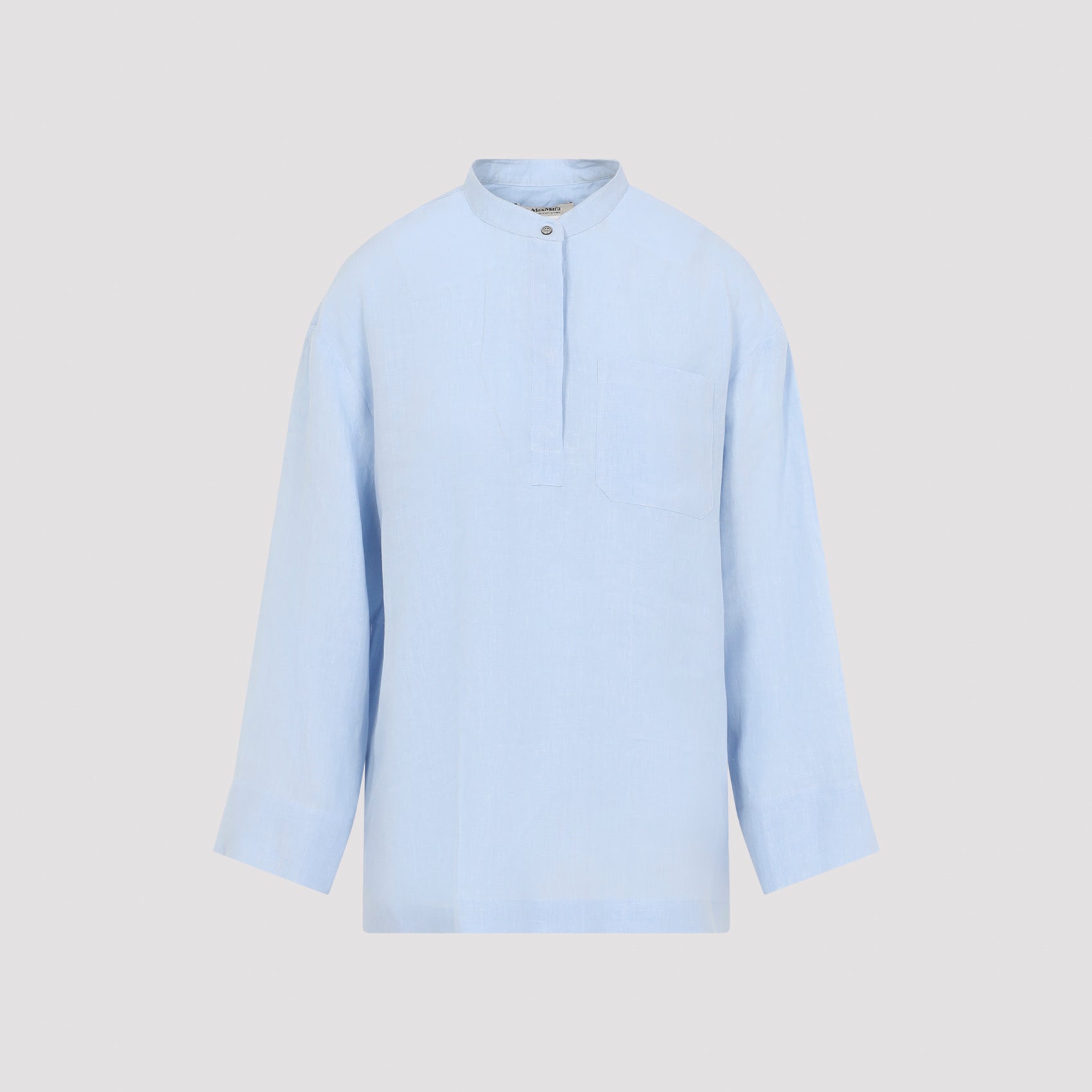 Cantico Korean Shirt Blue Linen