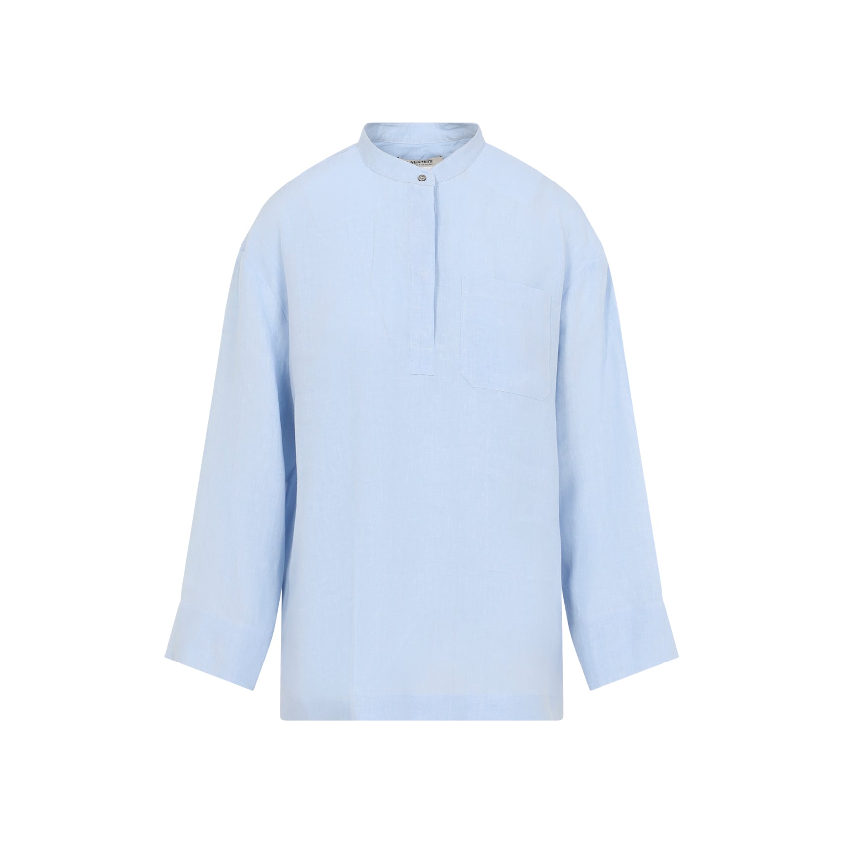 Cantico Korean Shirt Blue Linen