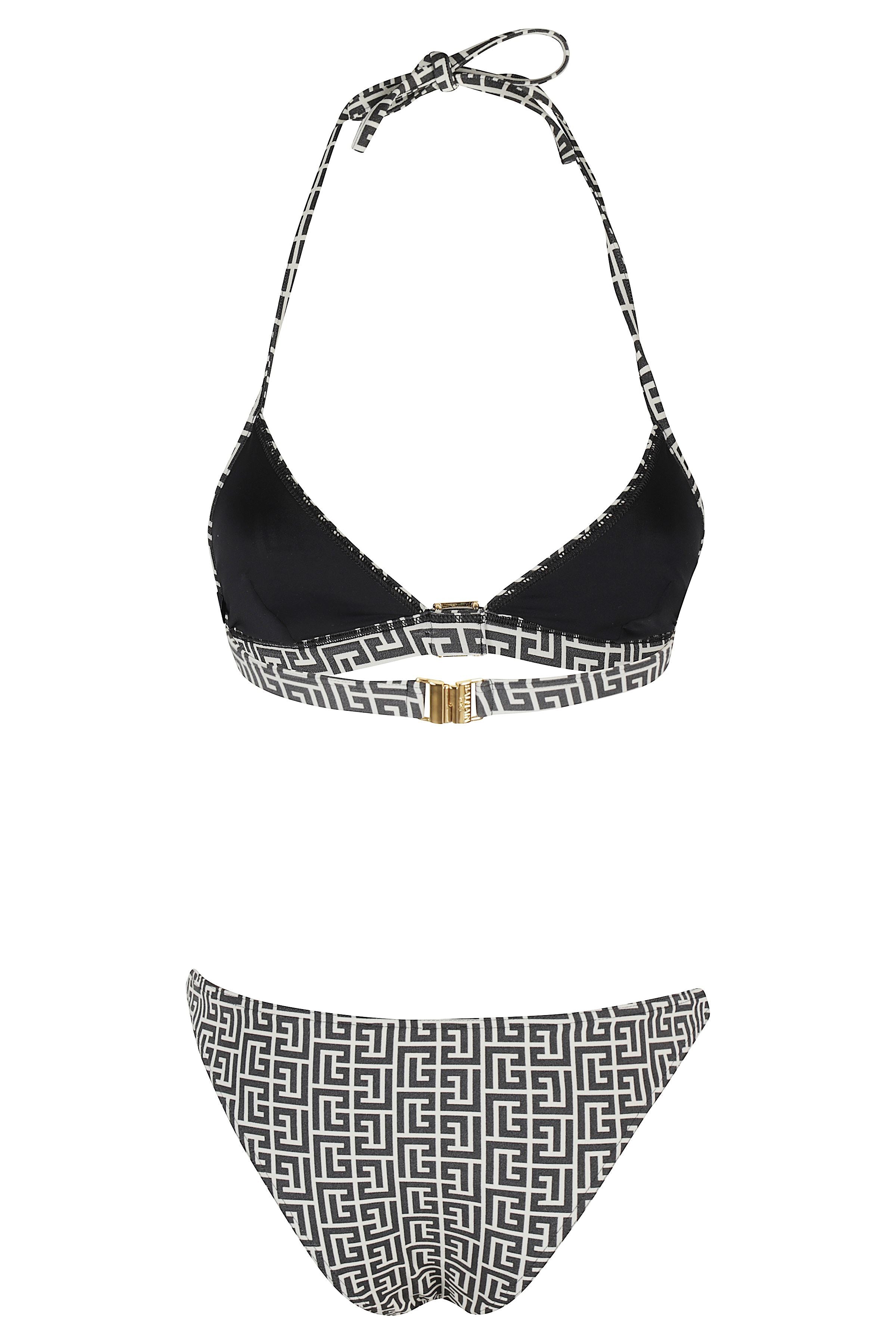 Triangle Bikini Black Poliammide Elastan Costume
