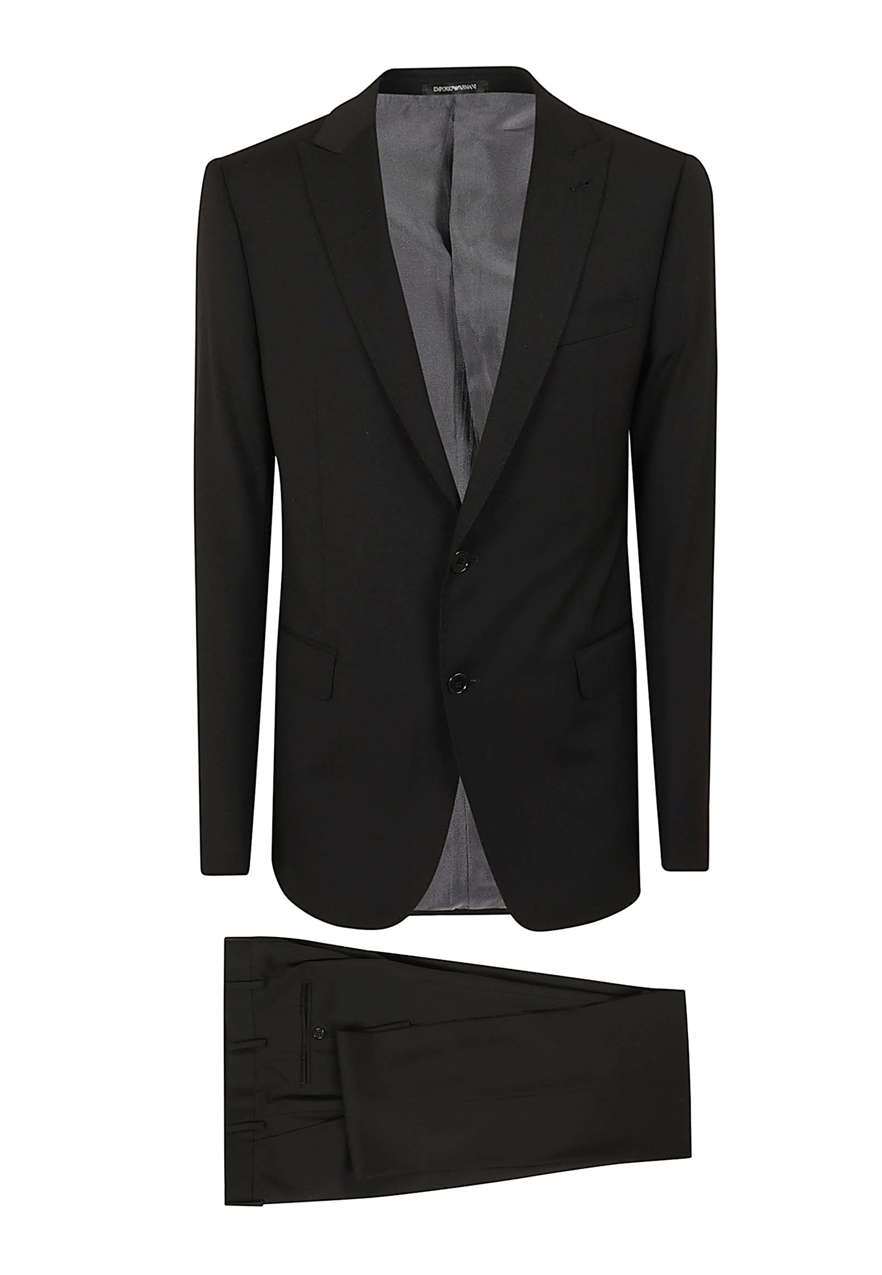 Suit Black Virgin Wool Abito