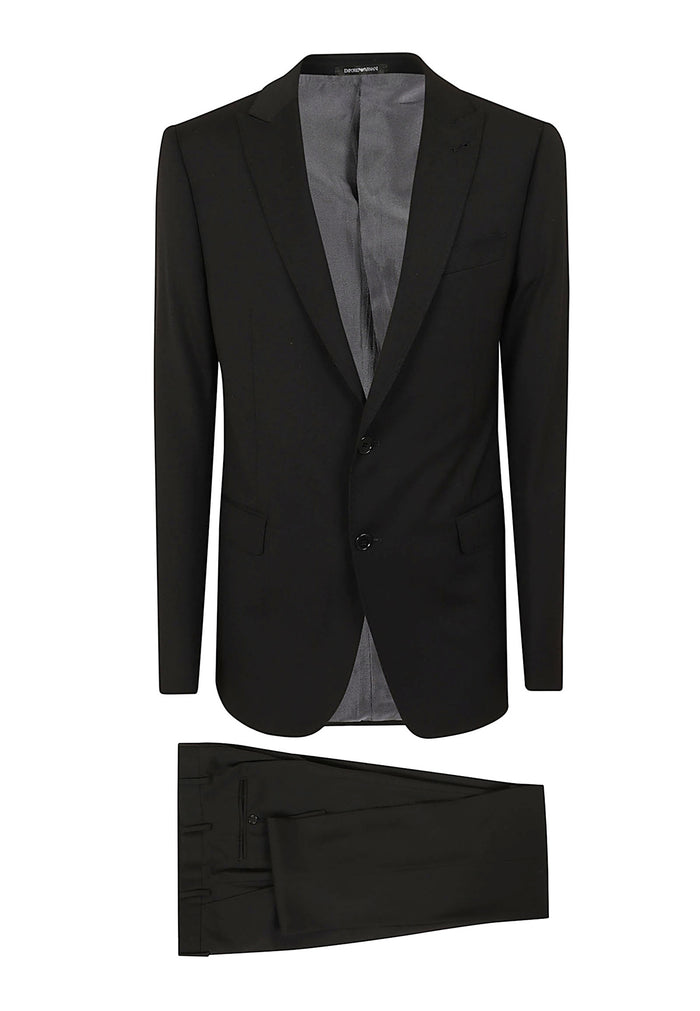Suit Black Virgin Wool Abito