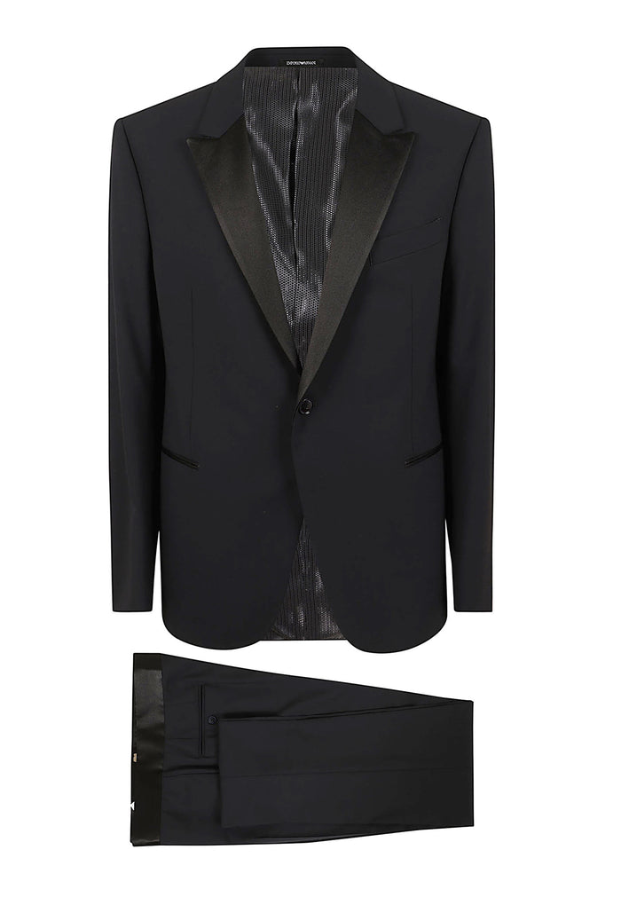 Tuxedo Blue Virgin Wool Abito
