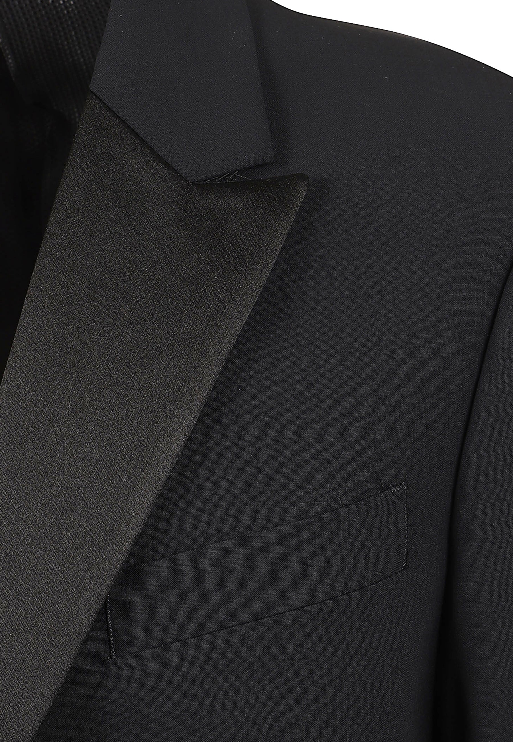 Tuxedo Blue Virgin Wool Abito