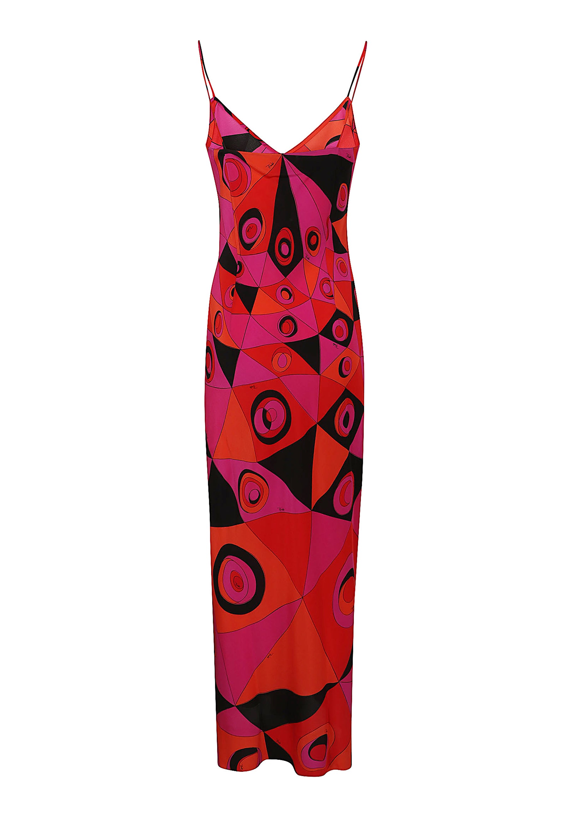 Long Dress Pink & Purple Seta Abito