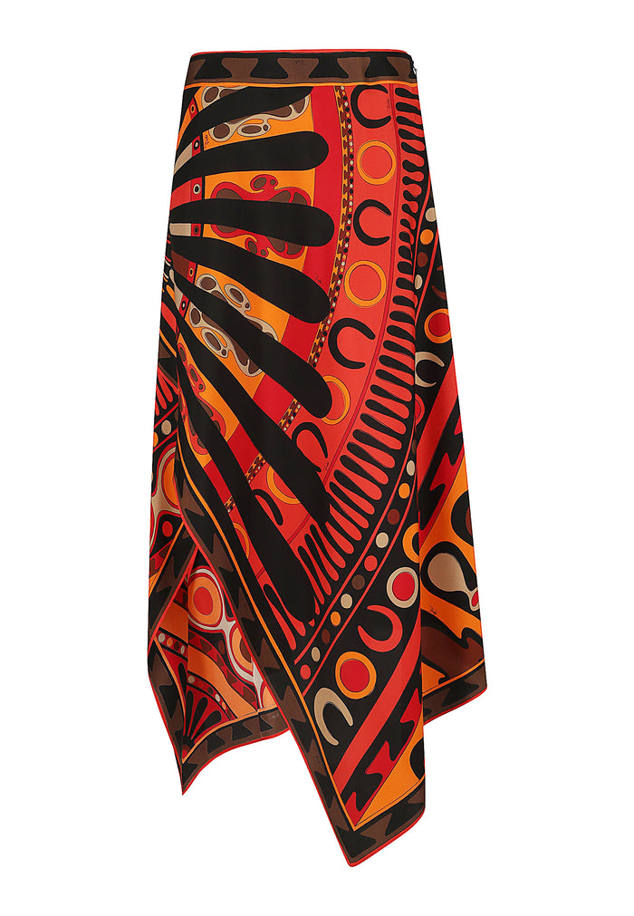 Skirt Yellow & Orange Seta Gonna