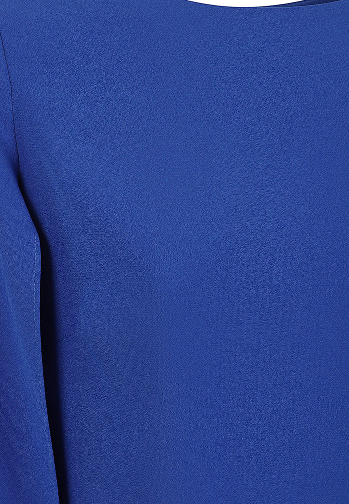 Petra Long Sleeve Cocktail Dress Blue Poliestere Abito