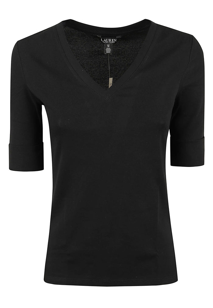 Judy-Elbow Sleeve Knit Top Black Co - Ea