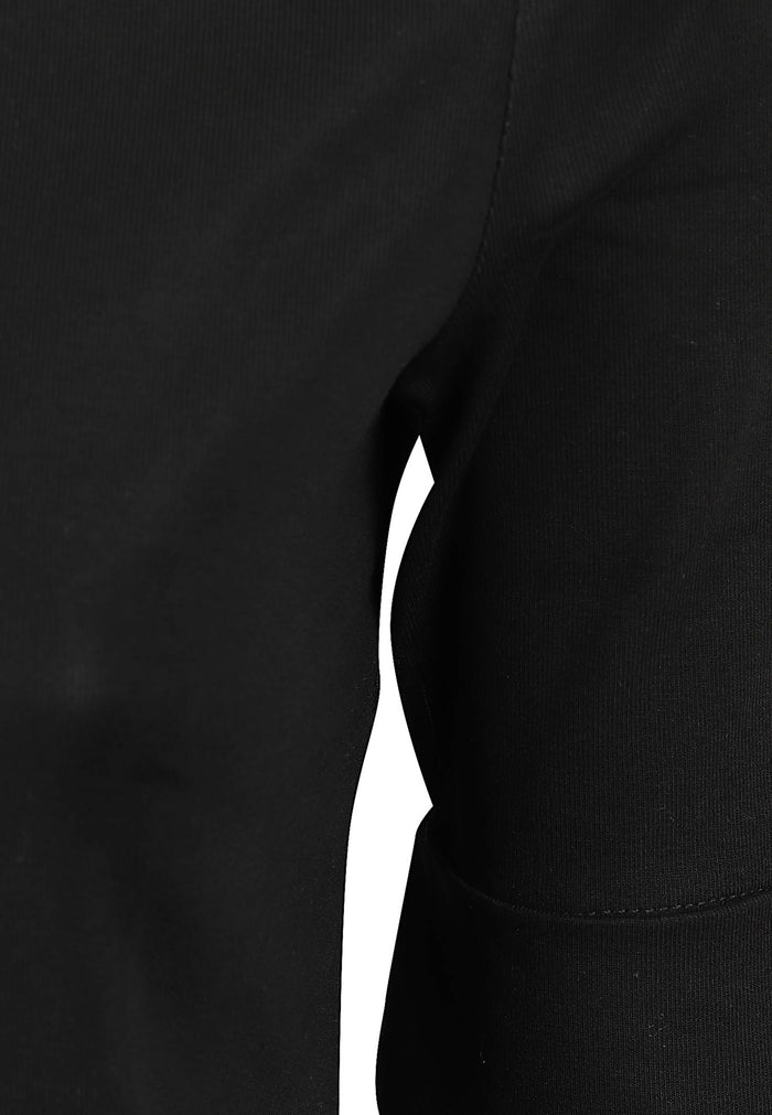 Judy-Elbow Sleeve Knit Top Black Co - Ea