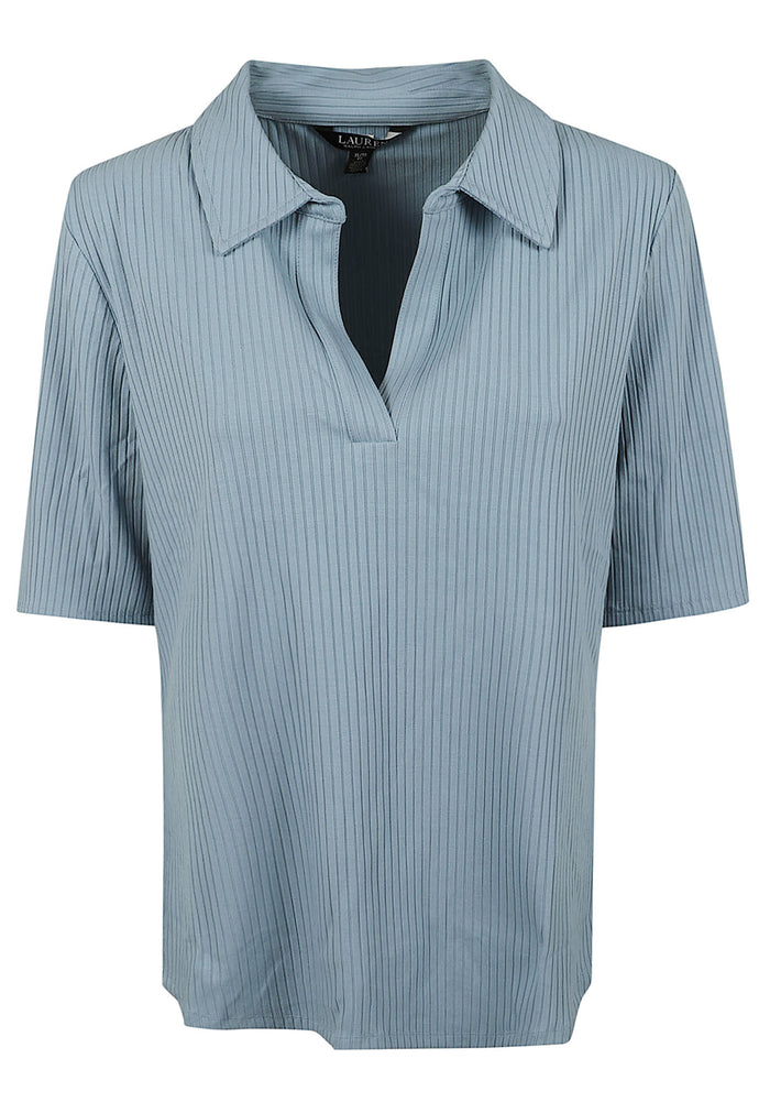 Knit Polo Blue Pl - Vi Ea T-shirt