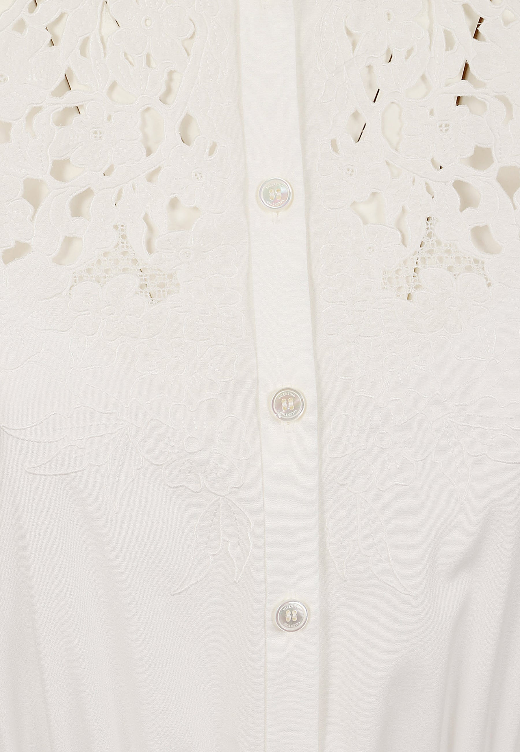 Embroidered Dress White Abito