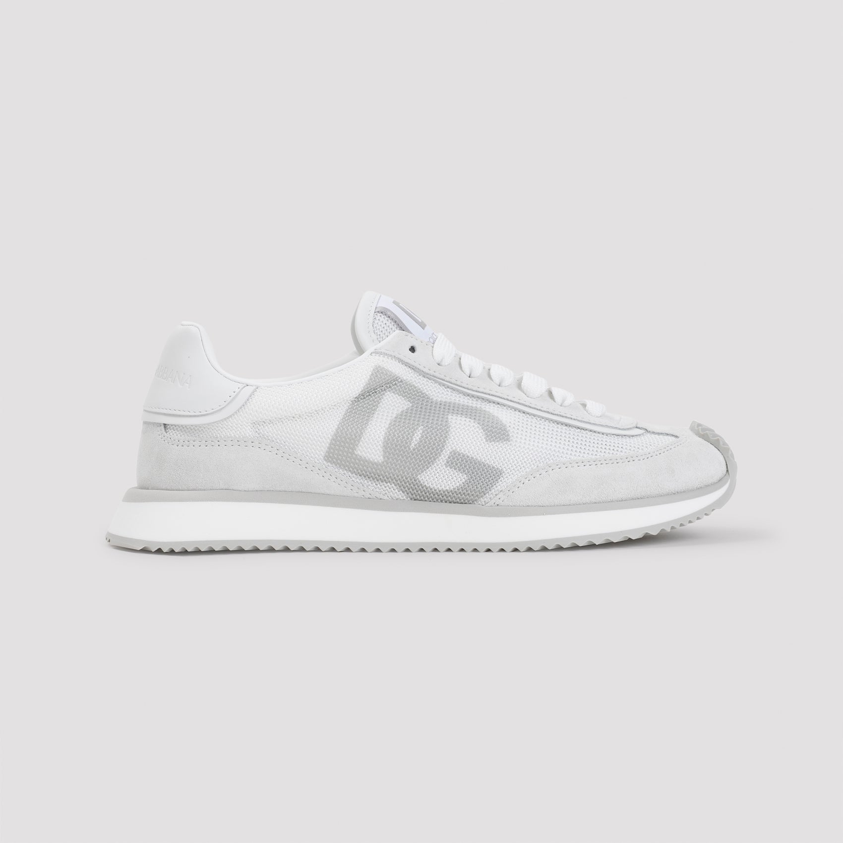 Low Top Sneakers White Polyester Calf Leather
