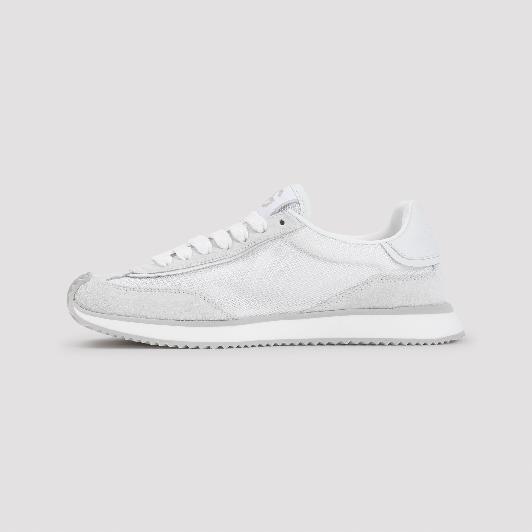 Low Top Sneakers White Polyester Calf Leather