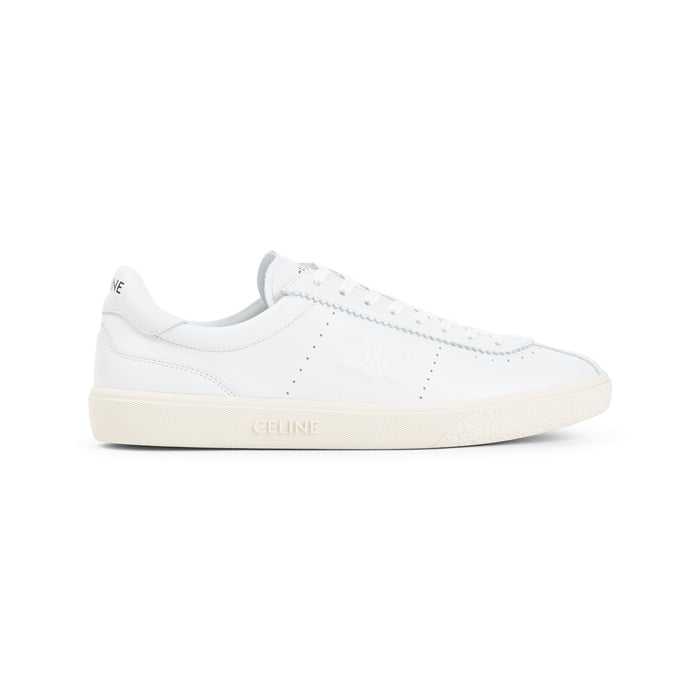 Low Lace-Up Sneakers With Triomphe White Calfskin Rubber