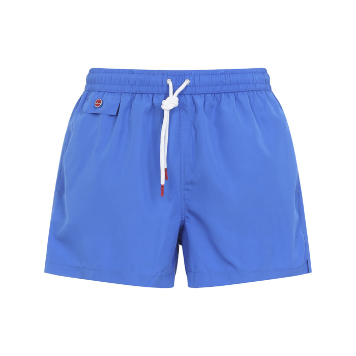 Polyester Swim Shorts Blue Swimwear