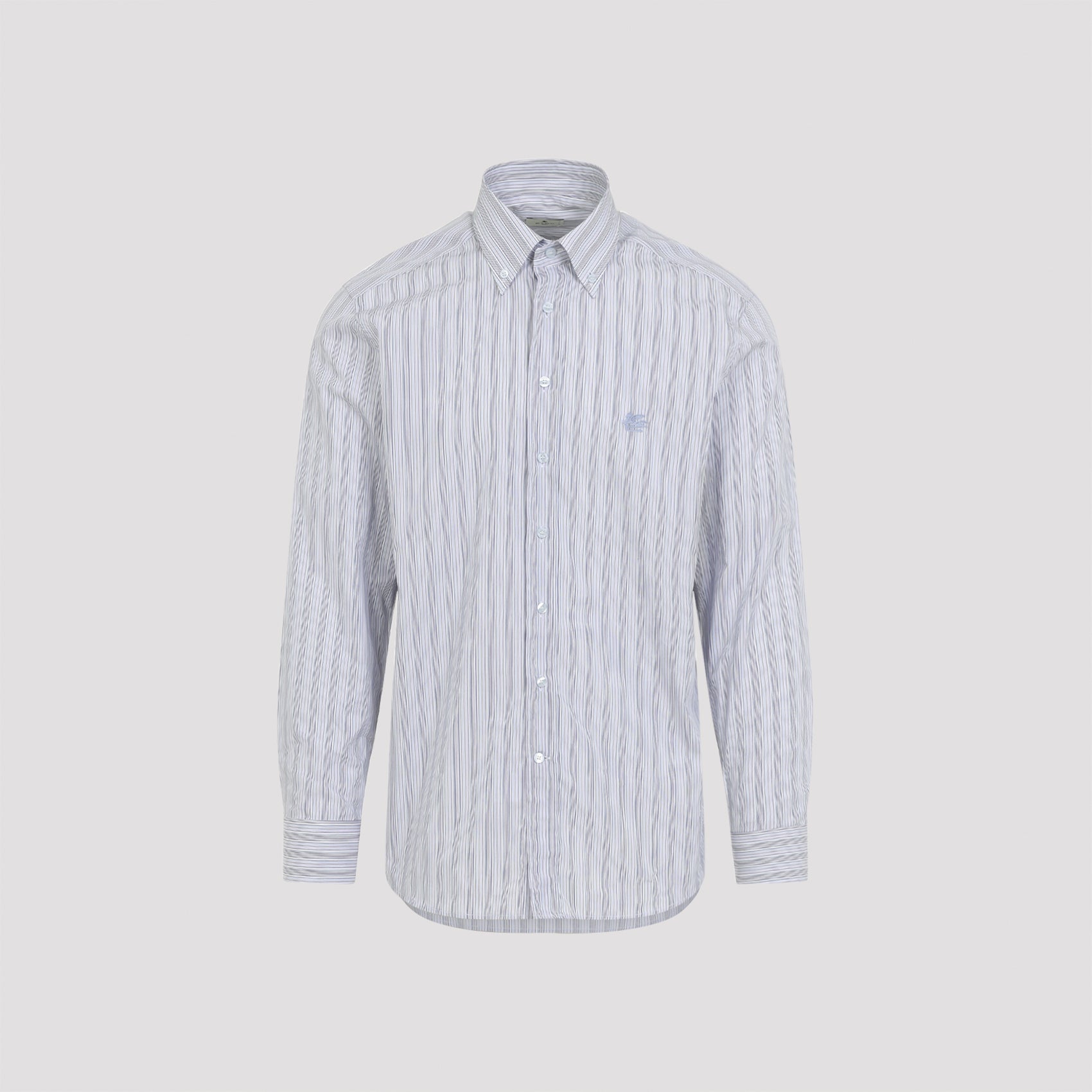 Roma Logo Shirt Blue Cotton