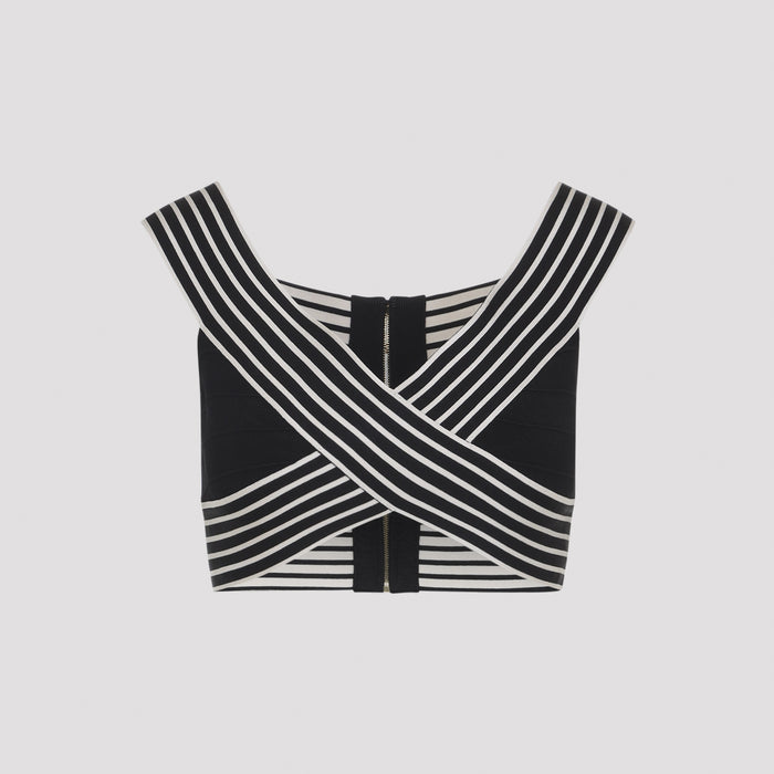 Knitted Top Black Viscose Polyamide