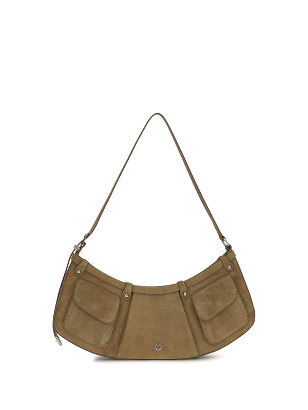 Pinko 100% calf leather (Bos Taurus) shoulder bag in green