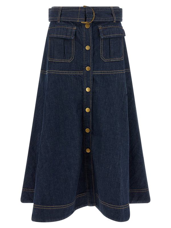 Zimmermann Trailblazer Skirt — Navy