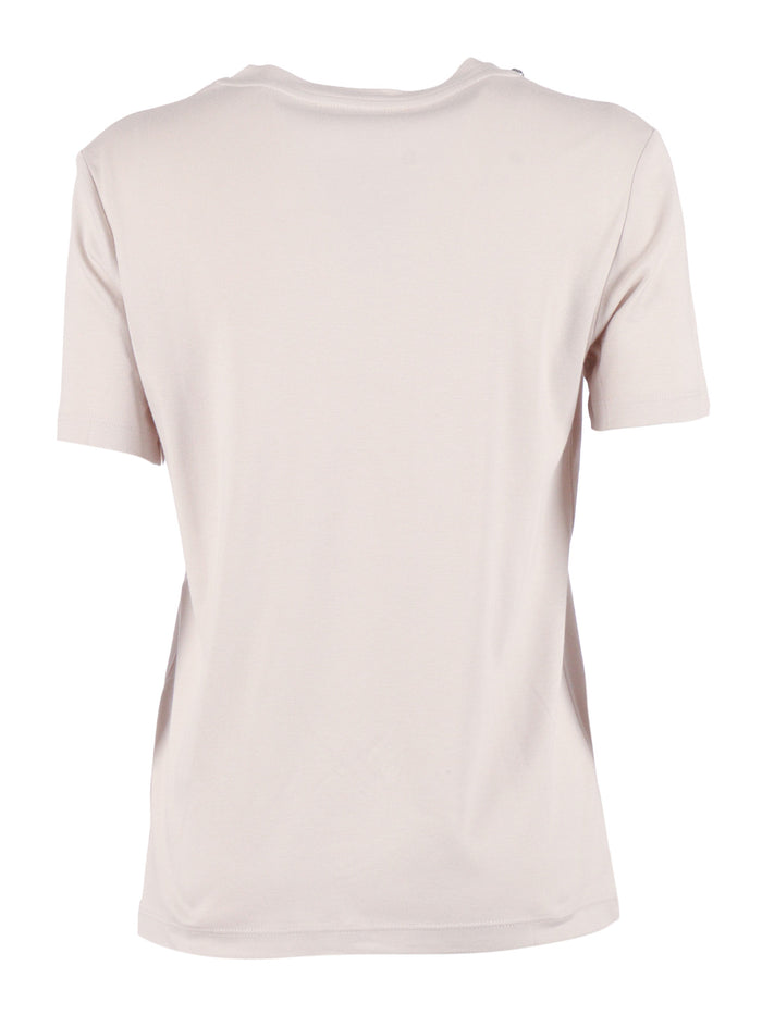 T-SHIRT Beige Cotton Modal Short Sleeves