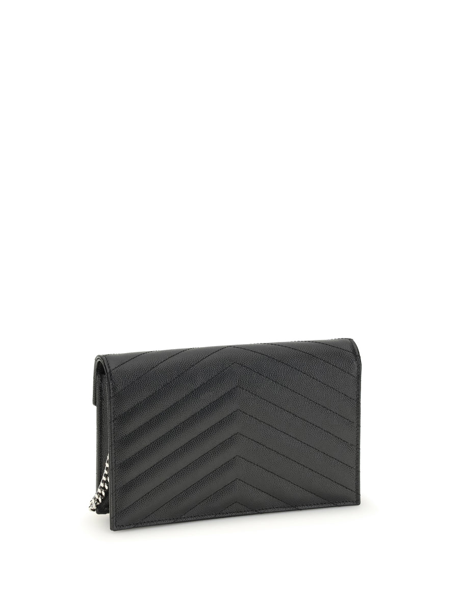 Cassandre Mini Shoulder Bag Black Calf Leather Bos Taurus Wallets & Purses
