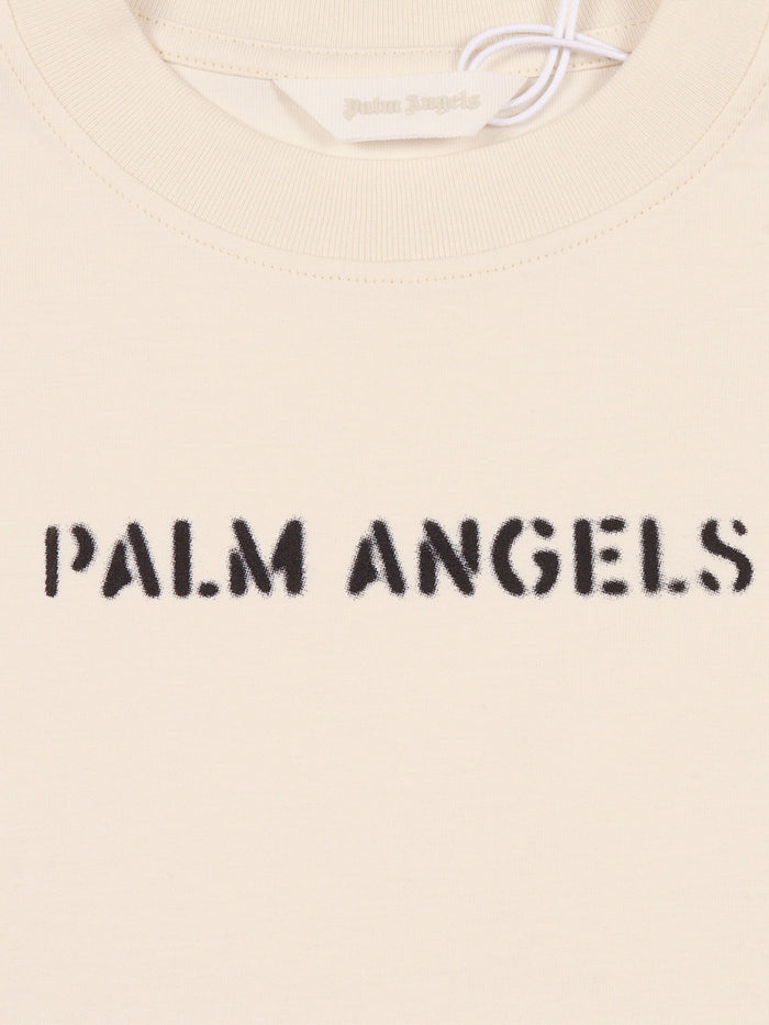 LOGO STAMP T-SHIRT REG BOY Beige Cotton Short Sleeves