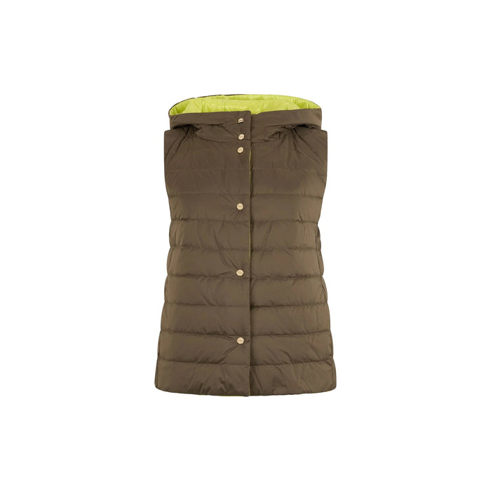 Herno Reversible Padded Vest Green Polyamide