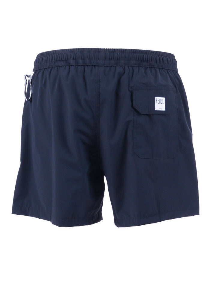 Swim Trousers Woven Fabric Man Blue Polyamide Costume