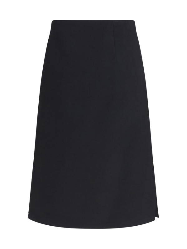 Skirt Wool And Silk Black (ovis Aries)