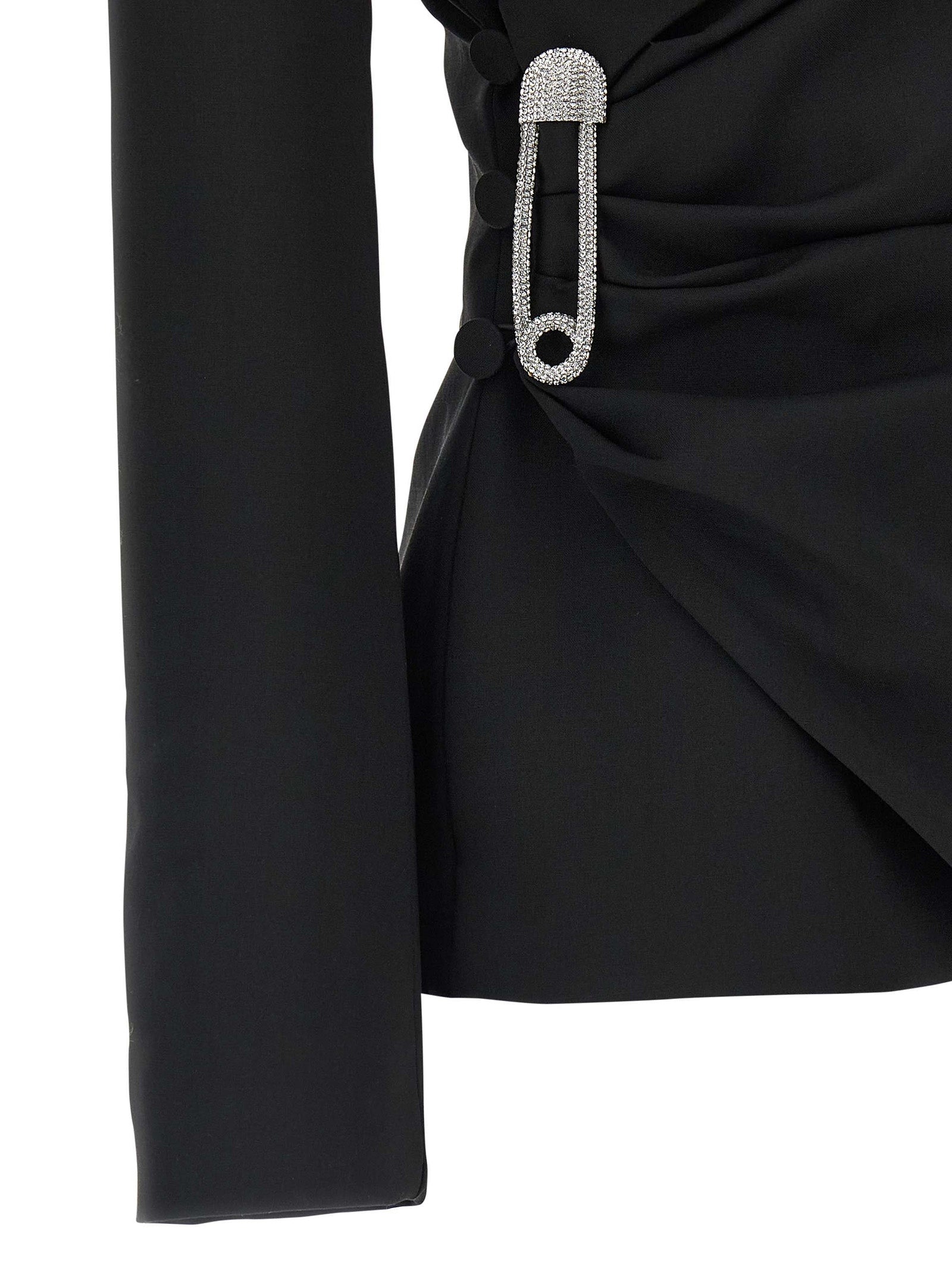 Asymmetrical blazer Black Virgin Wool Blazer, Suits