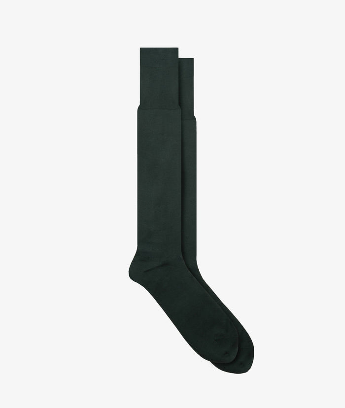 Long Cotton Socks Green