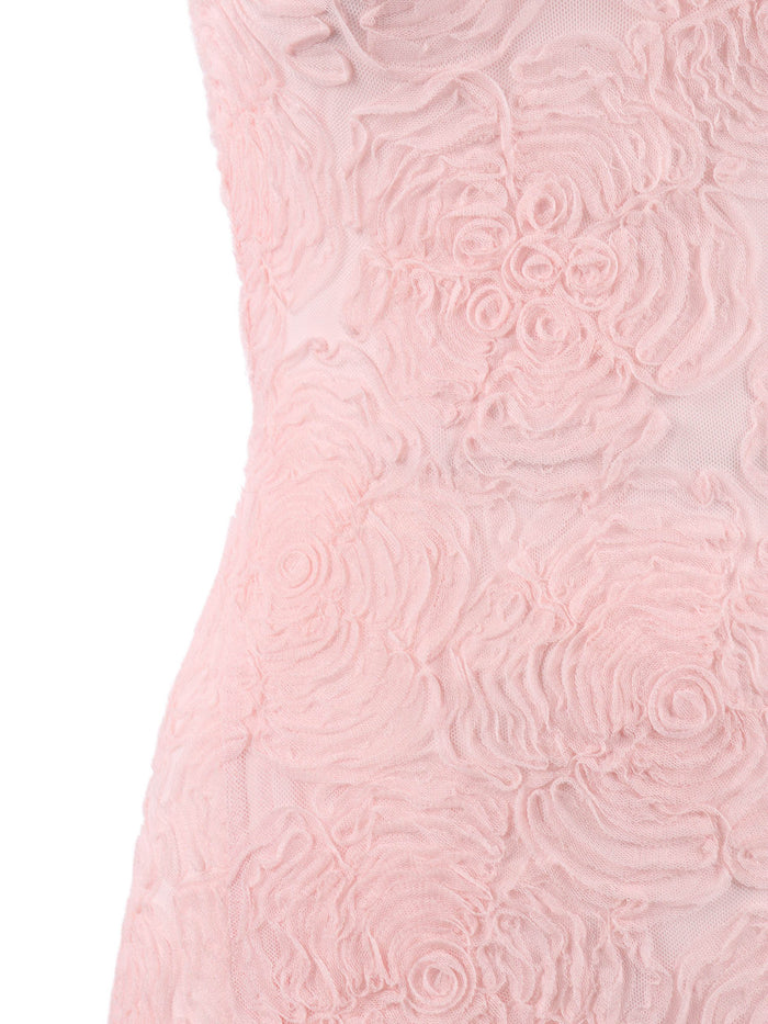 ASYNA RN DRESS Pink Long