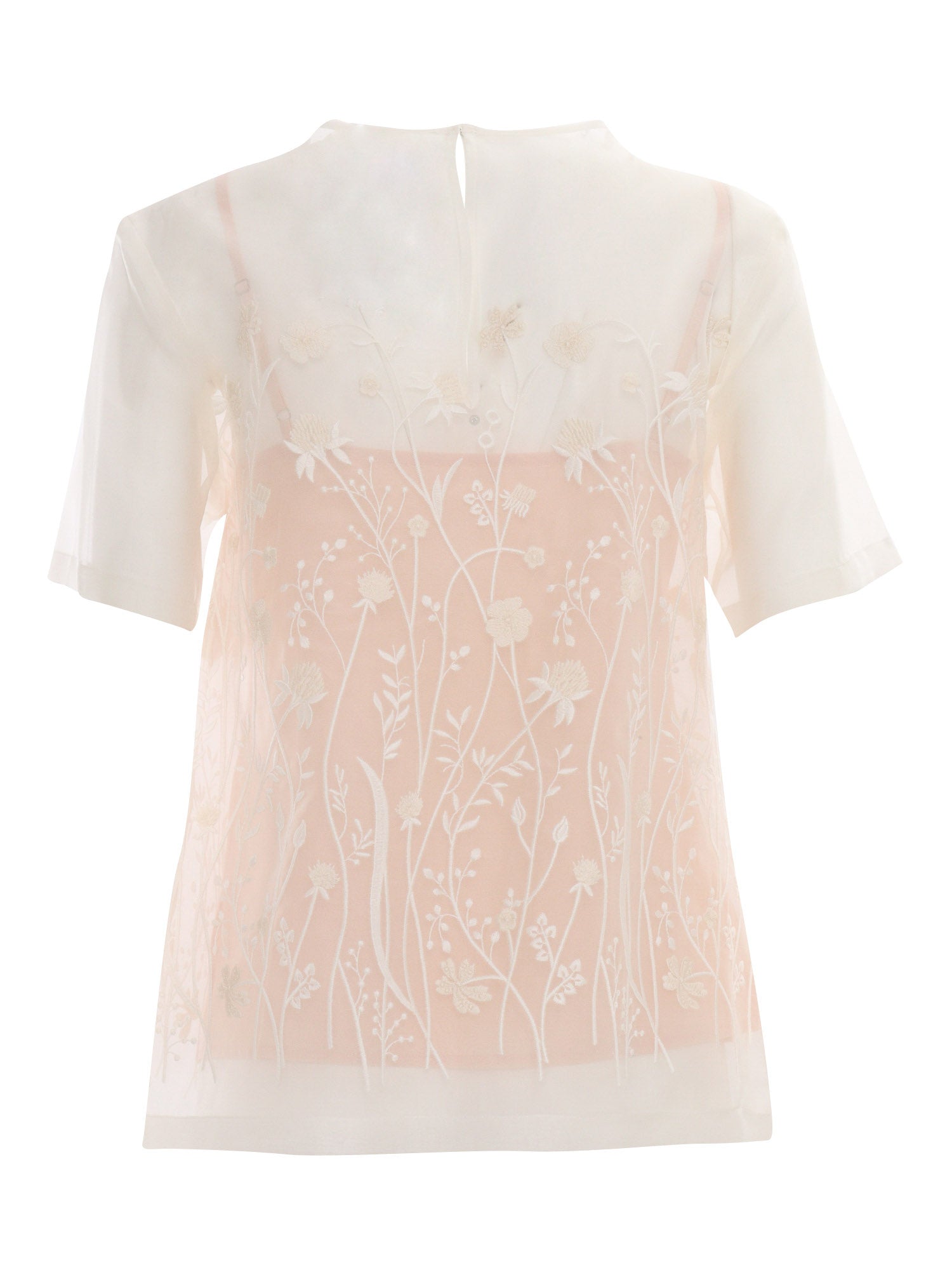 BLOUSE White Silk Top