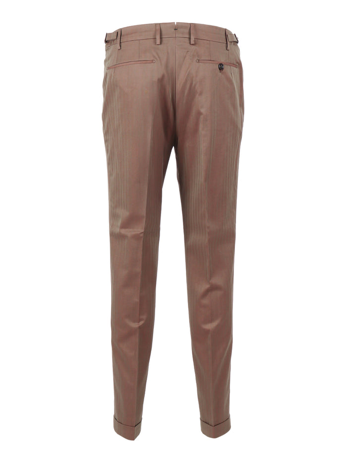 Retrolong Pants Brown Cotton