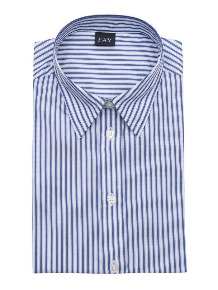 SHORT SLEEVE SHIRT Blue Cotton