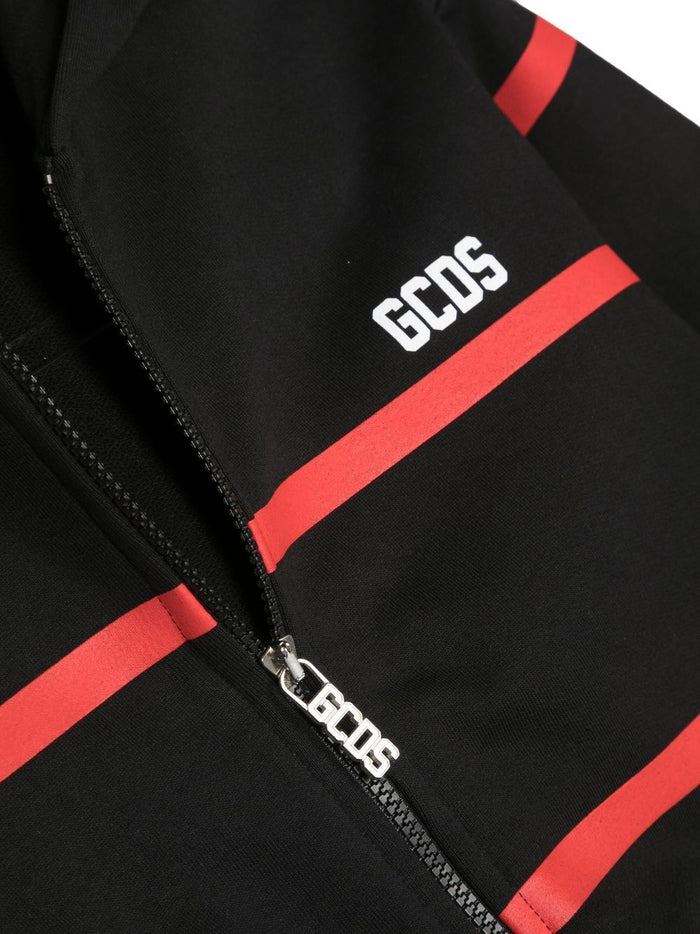 Felpa Zippata Black Cotton |