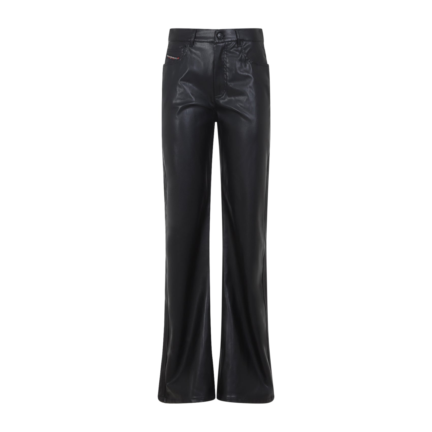 P-Lain Eco Leather Pants Black Polyester