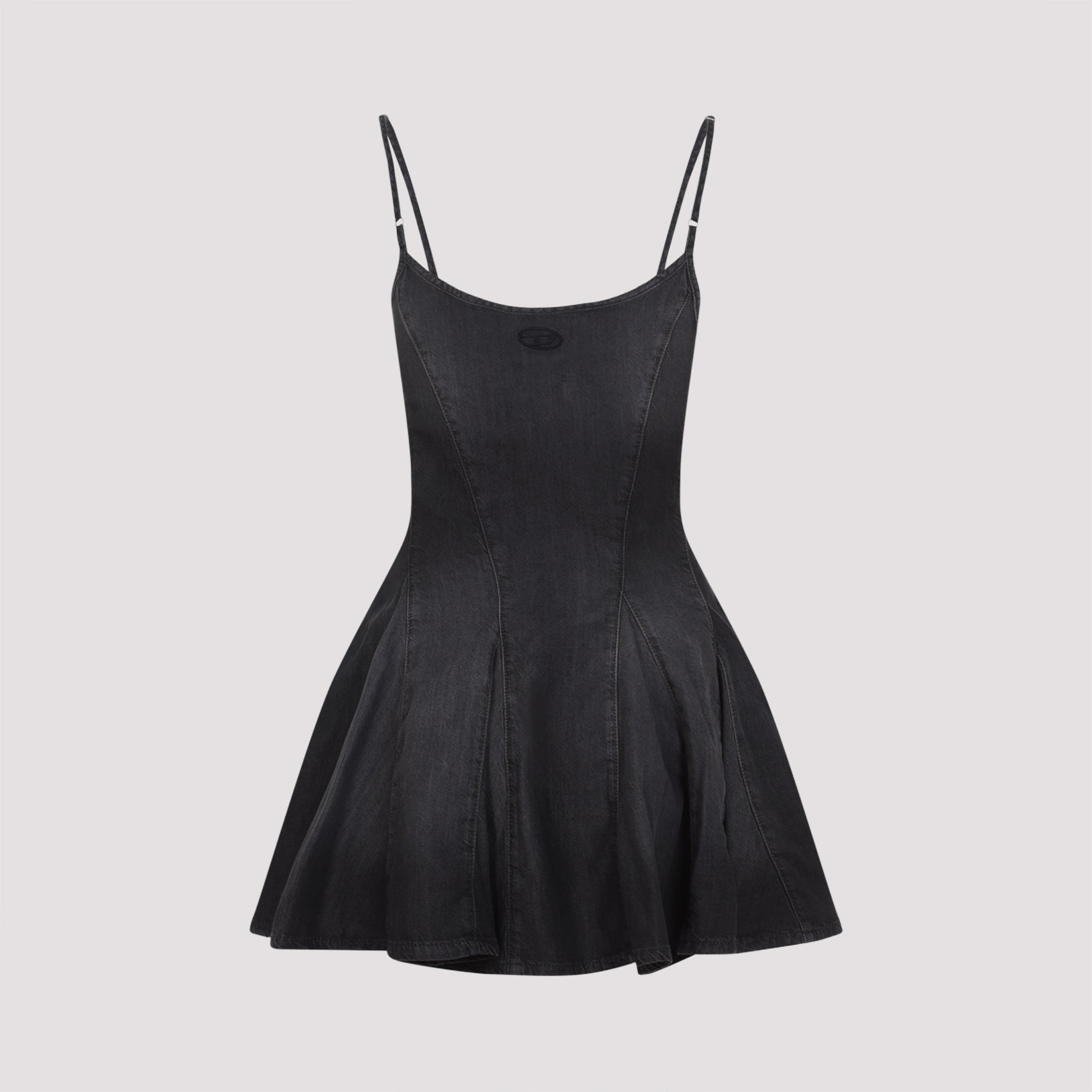 De-spoky Mini Dress Black Cotton Lyocell Modal