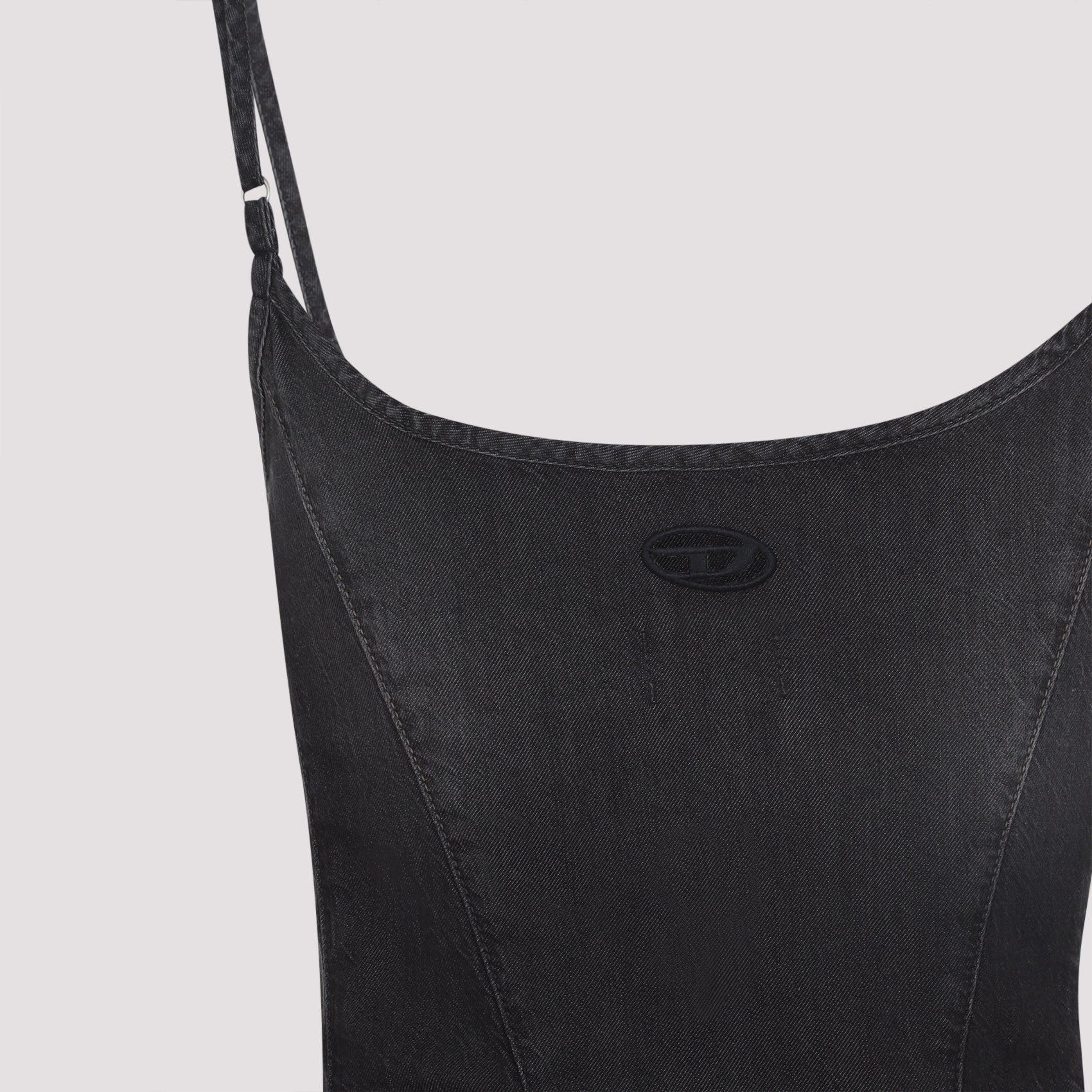 De-spoky Mini Dress Black Cotton Lyocell Modal