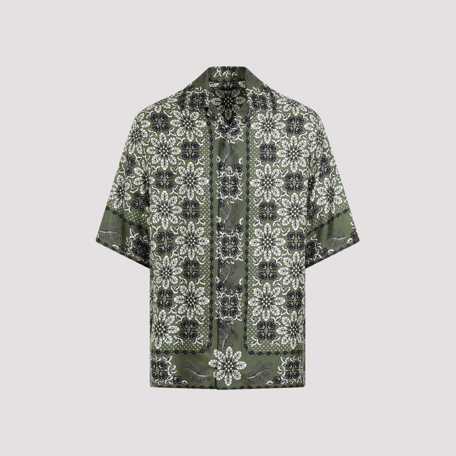 Silk Boxy Shirt Green
