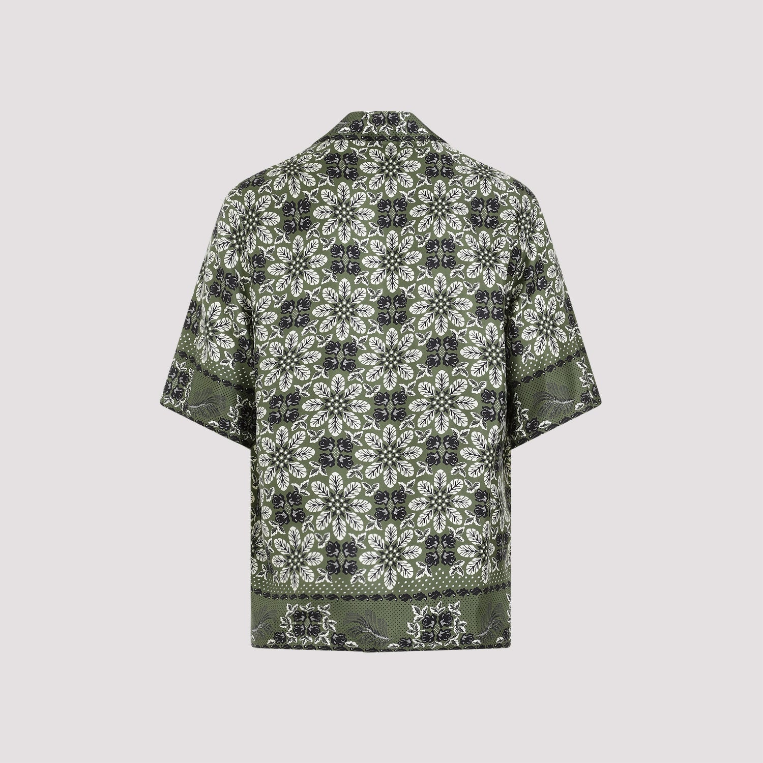 Silk Boxy Shirt Green