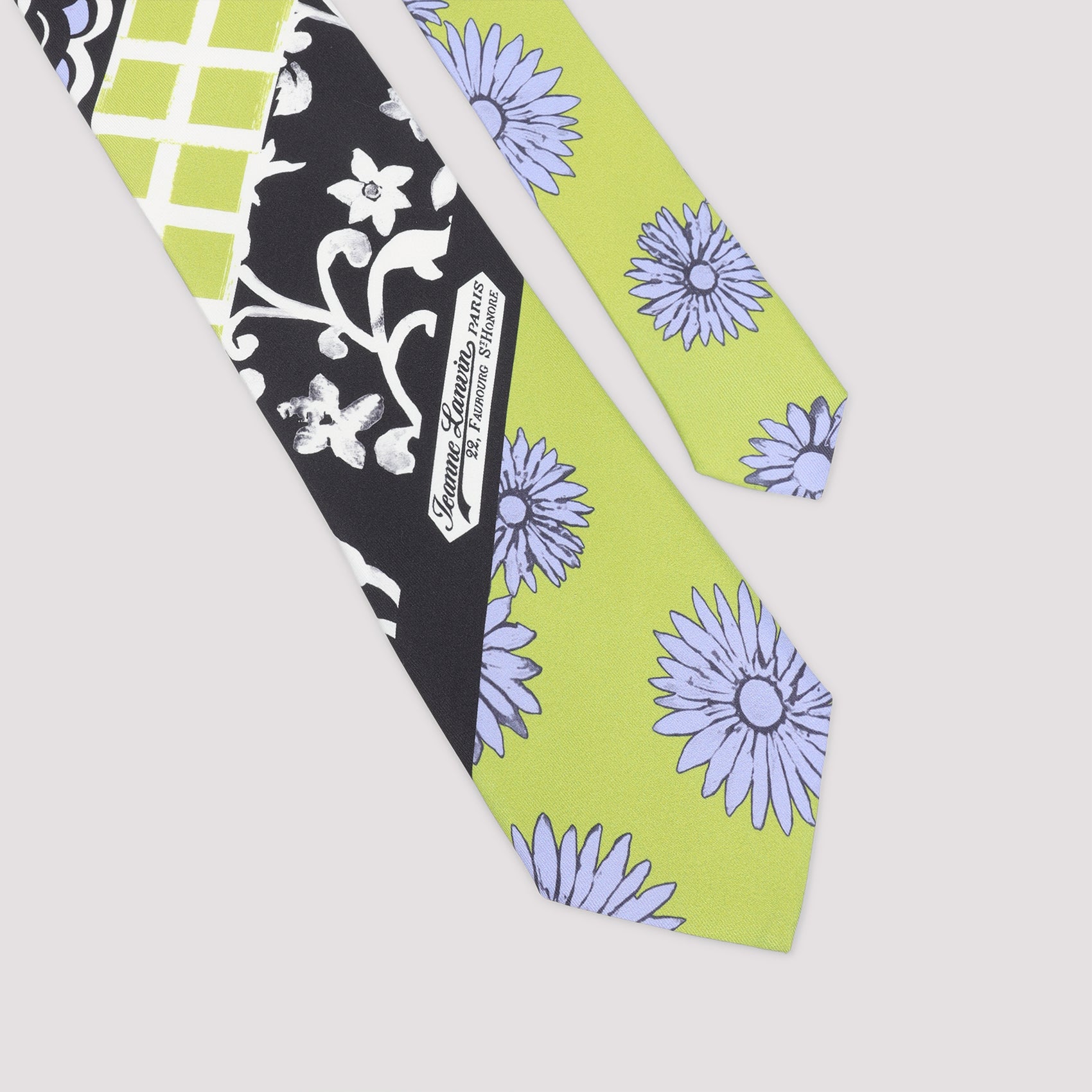 Patchwork Tie Pink & Purple Silk